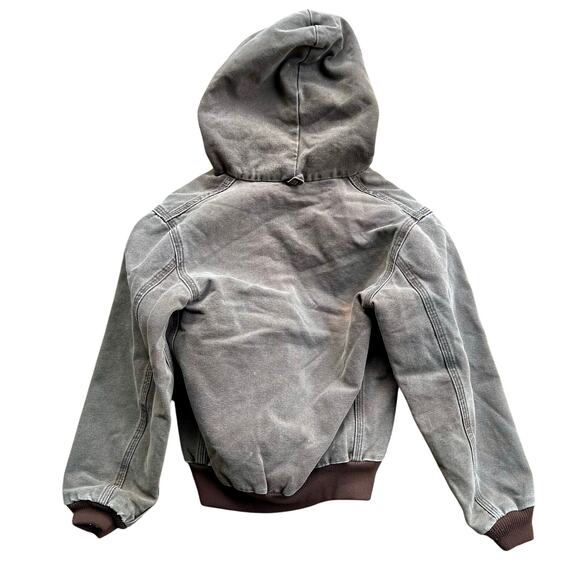 Vintage Carhartt Mocha Faded Jacket Youth Medium 16x22 - Picture 2 of 5